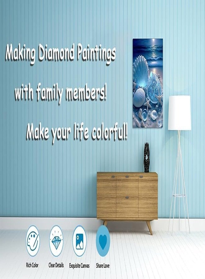 ZINLEY Seashell Diamond Painting Kits for Adults-Beach Diamond Art for Adult,Seashell Gem Painting Crafts Home Wall Decor,DIY 5D Gem Art Seashell Perfect for Relaxation(12x16inch,Frameless) - Image 2